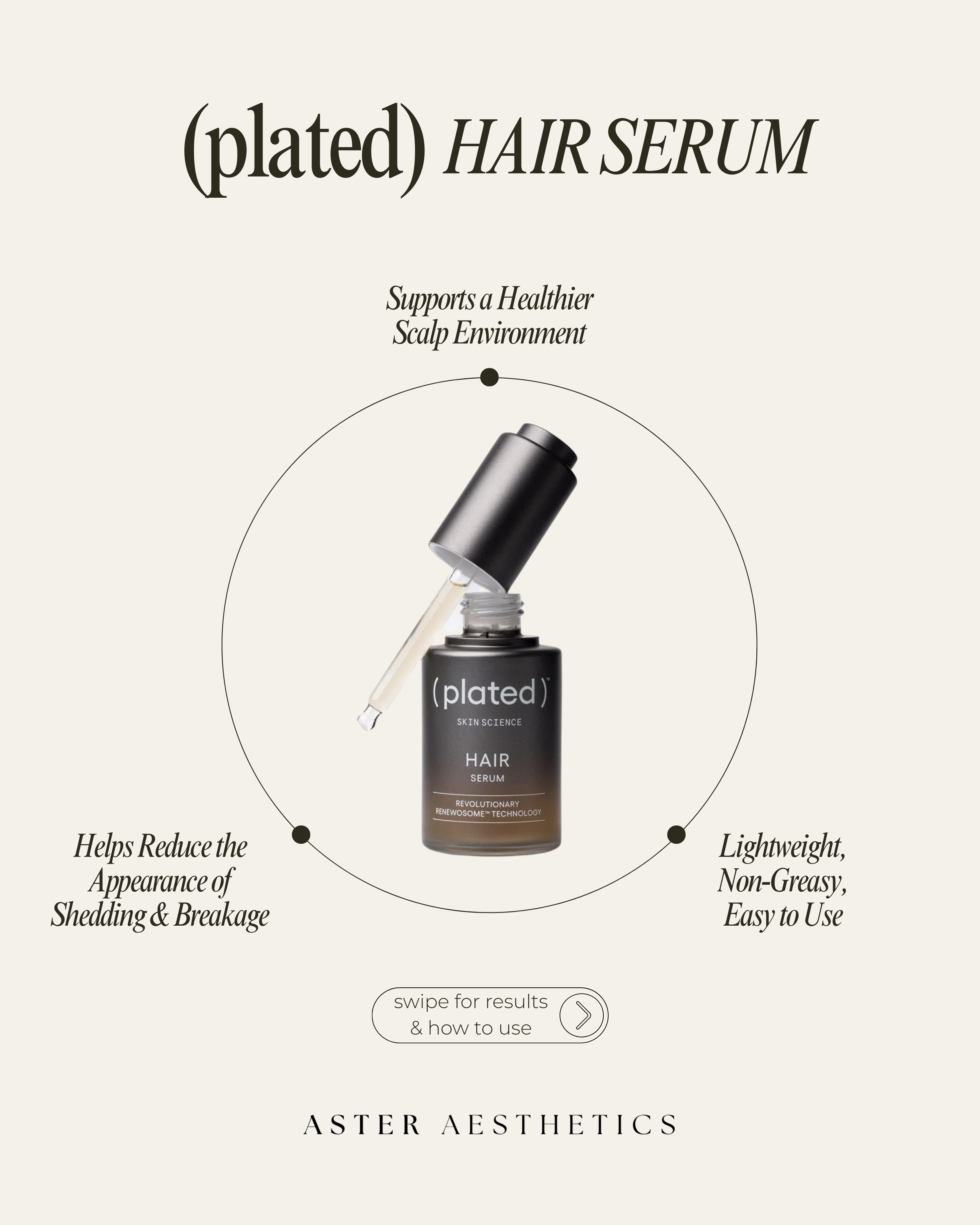 Supported Scalp Health with Advanced Exosome Science: Introducing Plated Hair Serum