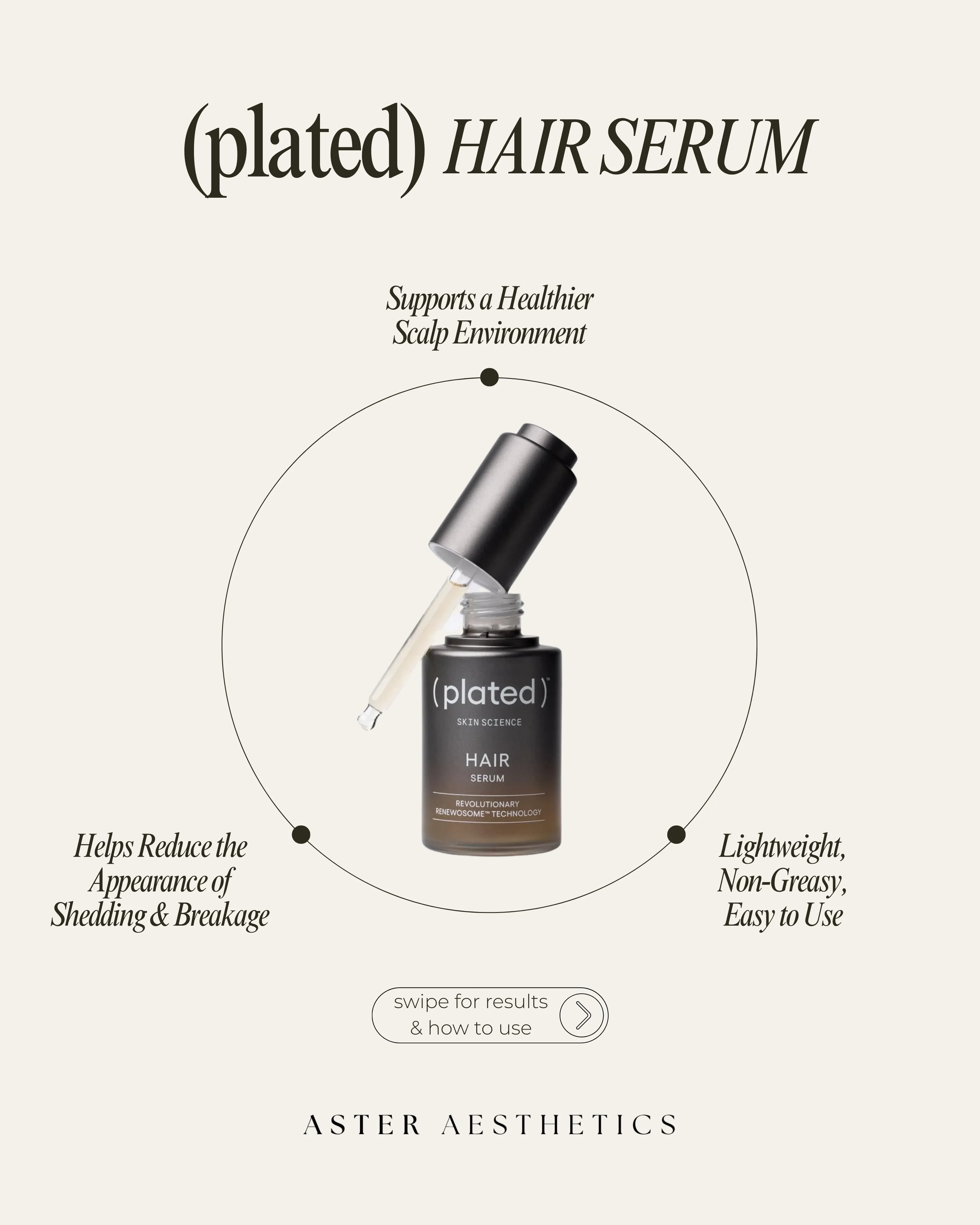 Supported Scalp Health with Advanced Exosome Science: Introducing Plated Hair Serum