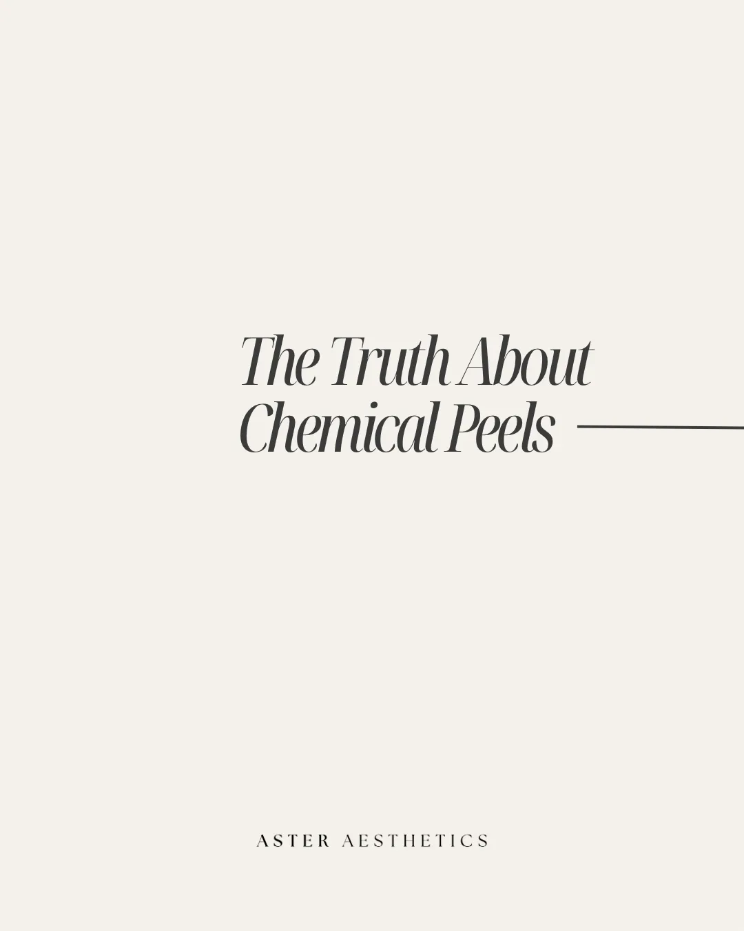 Chemical Peels: A Thoughtful Approach to Healthier Skin