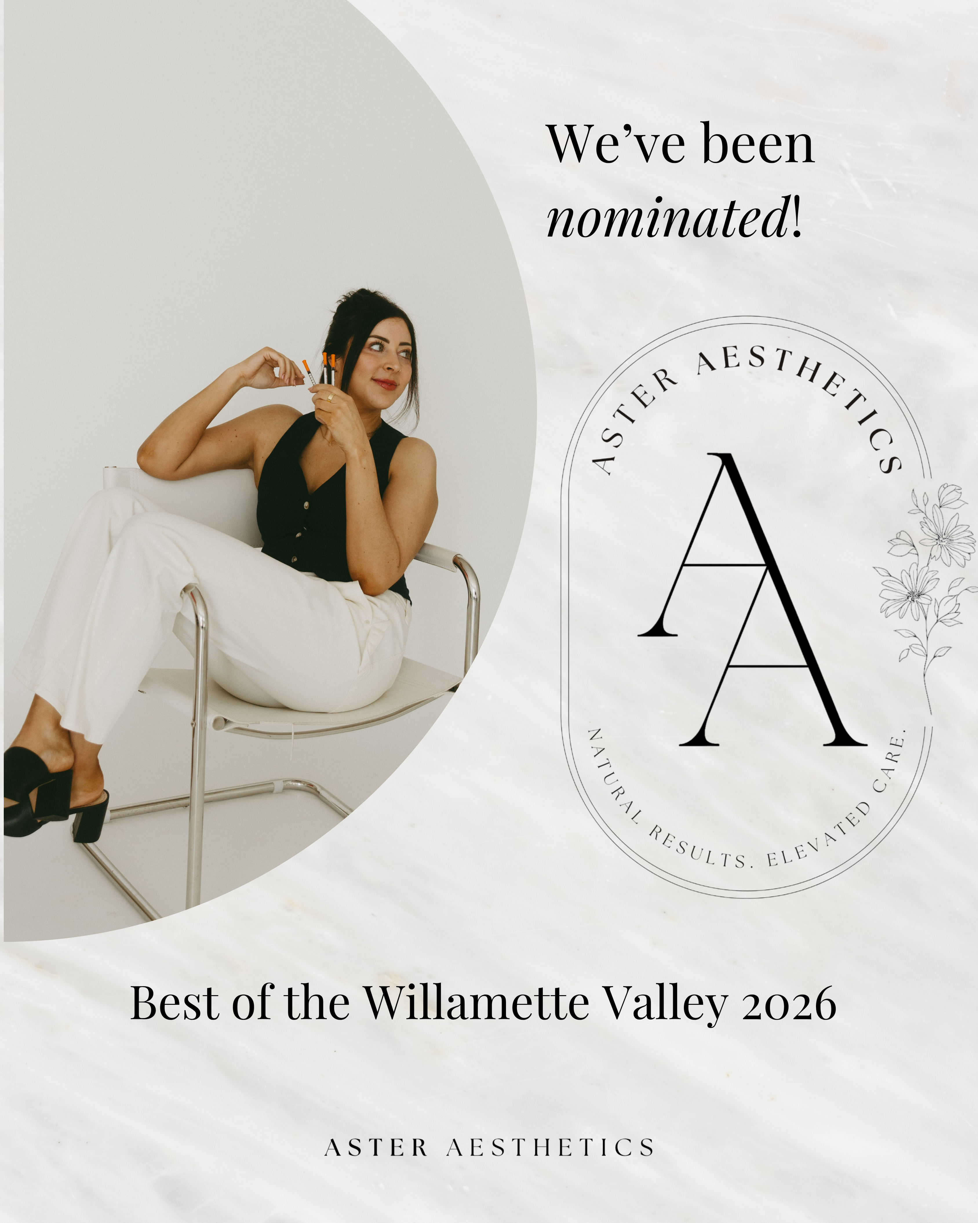 Built on Trust: Aster Aesthetics Referral Program + Best of Willamette Valley Nomination